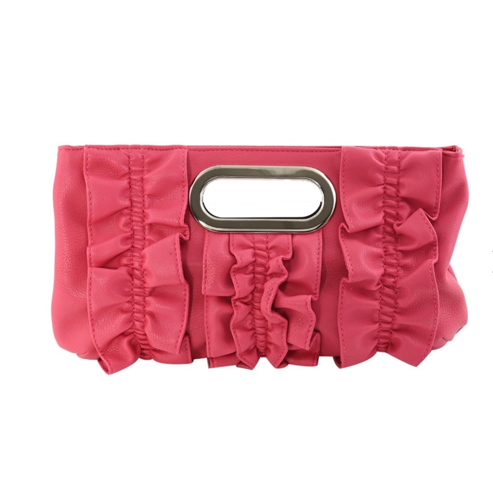 🌷Faux Leather Pink Clutch Handbag  